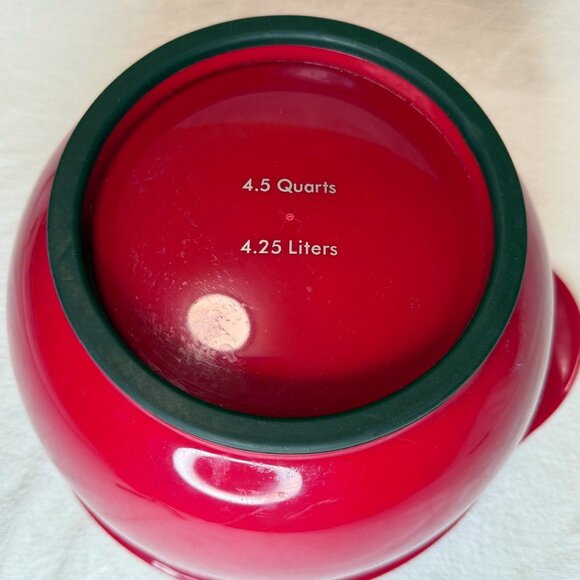 KitchenAid Red Mixing Bowl 4.5-Quart Pour Spout Handle Slip Resistant - Picture 4 of 6